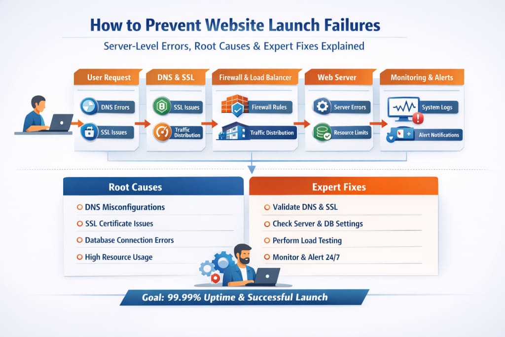 Failing Website Prevent Website Launch Failures: Server Fixes