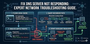 DNS Troubleshooting Decision Tree, structured around the four critical analysis stages mentioned in your technical guides