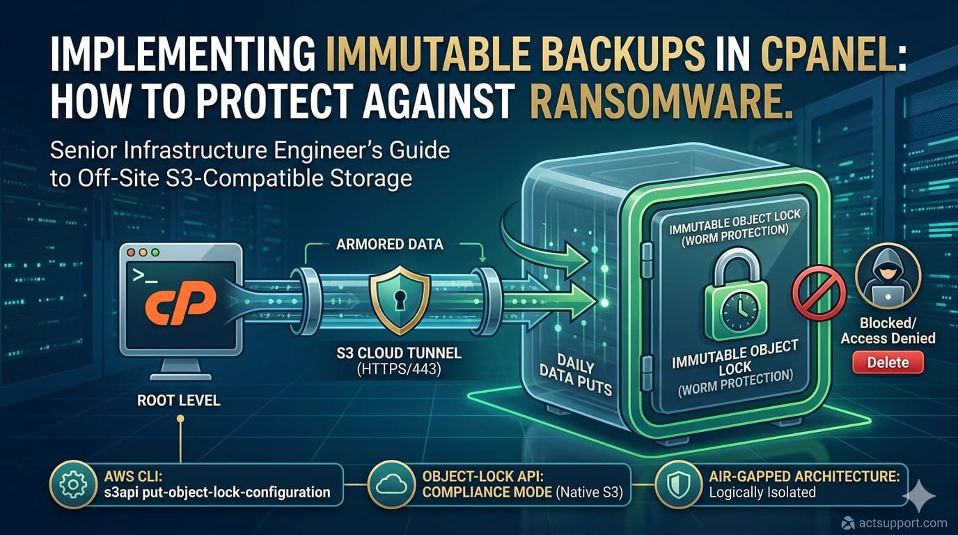 How to Implement Immutable Backups in cPanel for Ransomware Protection