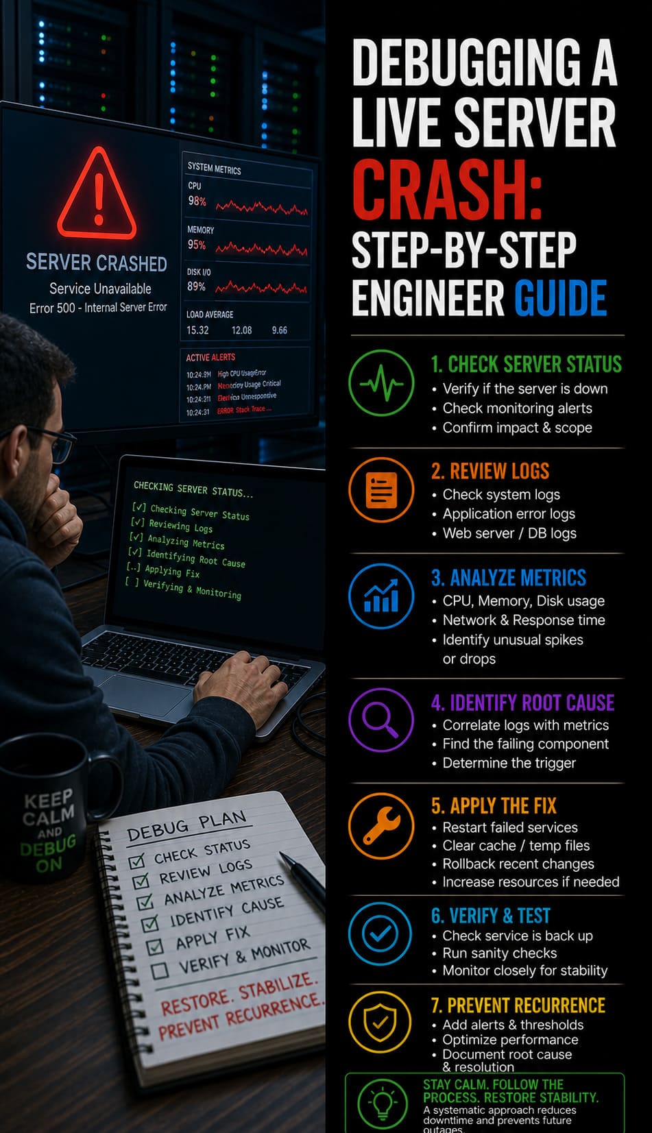 Debugging a Live Server Crash: Step-by-Step Engineer Guide
