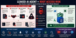 AI agent hack using Ghost Command exploit compared with secure sandbox container and hardware encryption defense