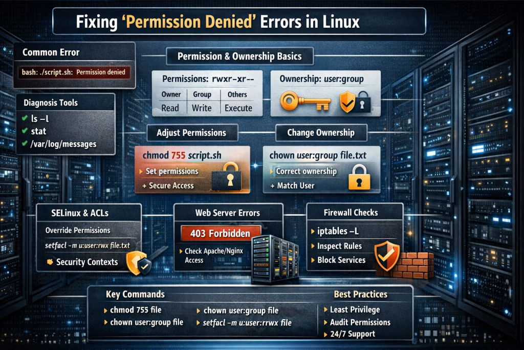 How to Fix Permission Denied Errors in Linux (chmod & chown Guide 2026)