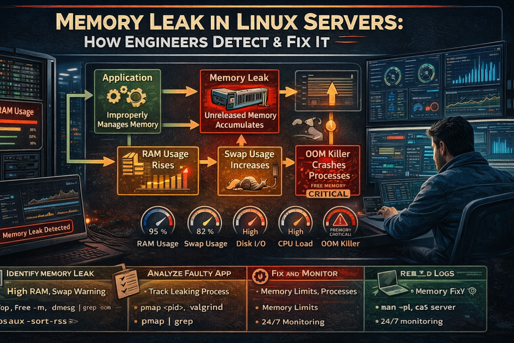 Memory Leak in Linux Servers: How Engineers Detect & Fix It Fast