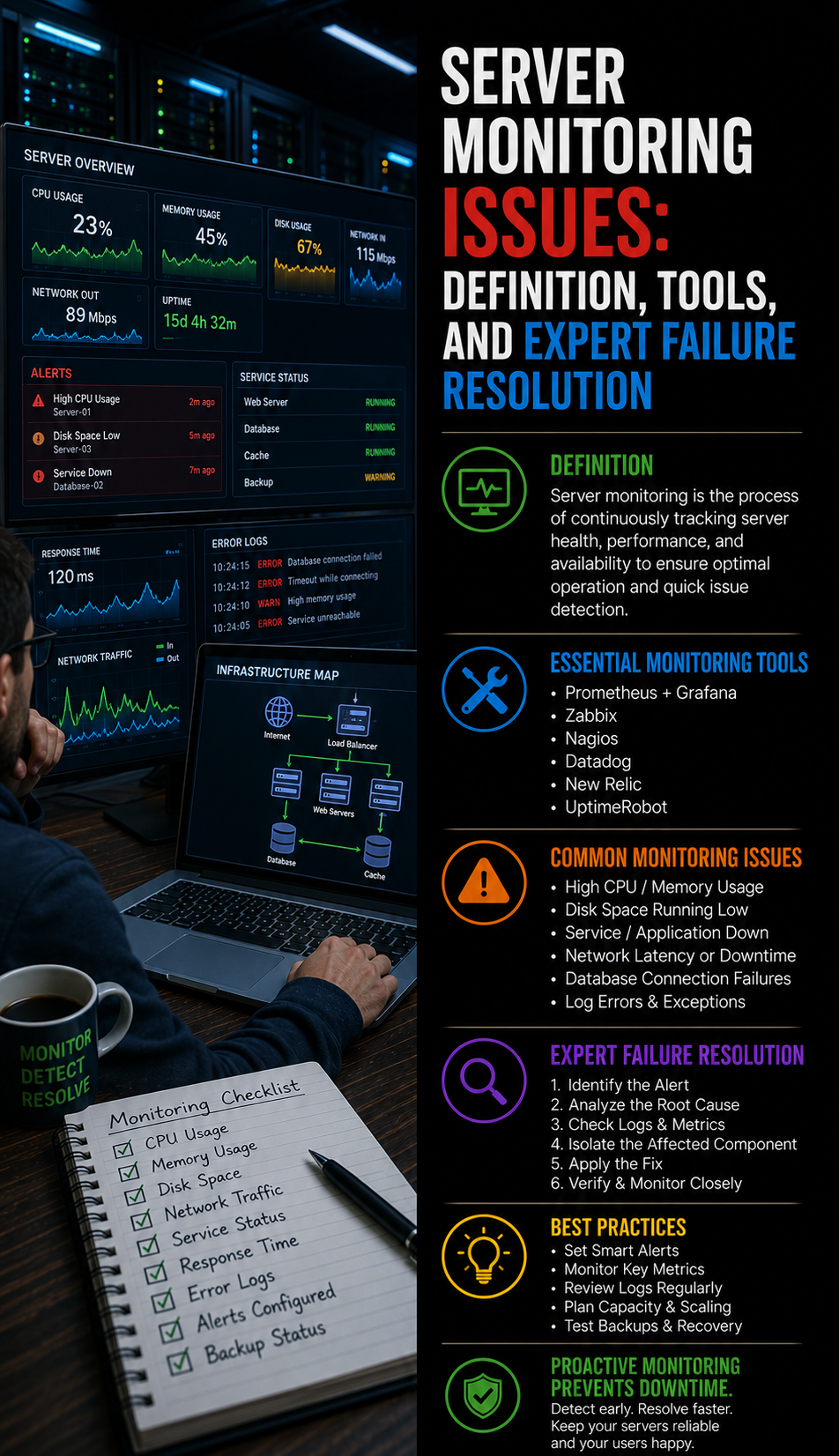 Server Monitoring Issues: Definition, Tools, and Expert Failure Resolution