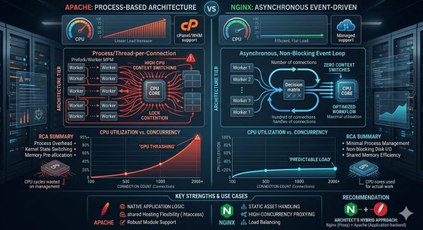 Apache vs Nginx CPU Usage: High-Load Performance Guide