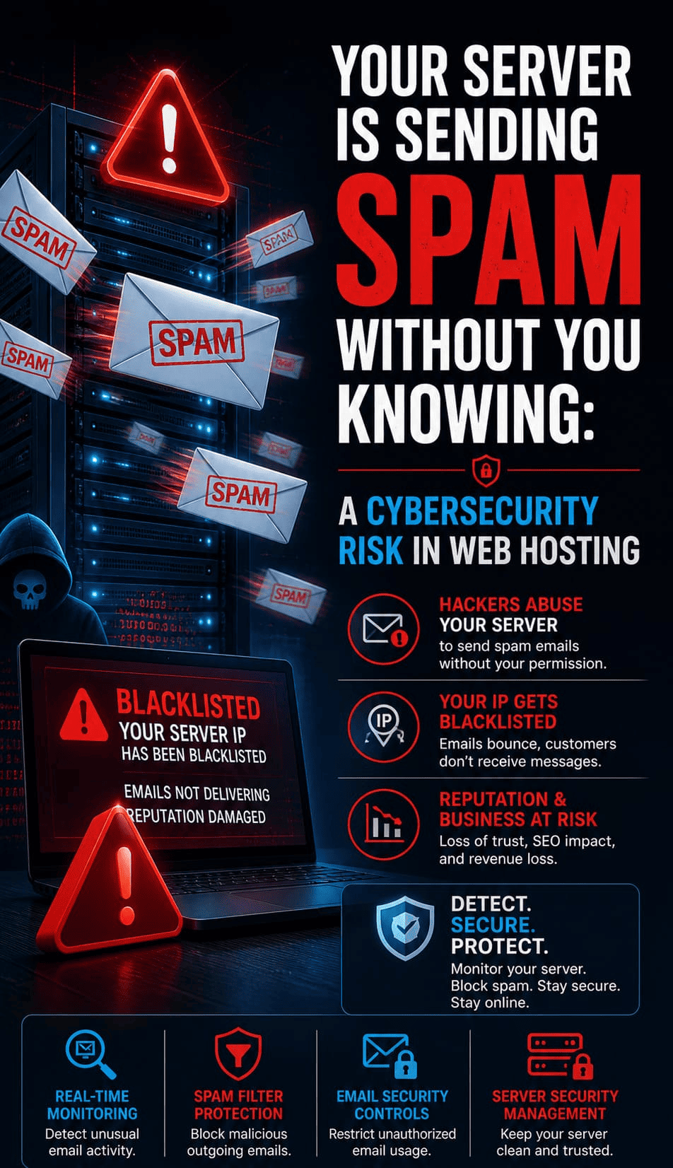 Your Server Is Sending Spam Without You Knowing: A Cybersecurity Risk in Web Hosting