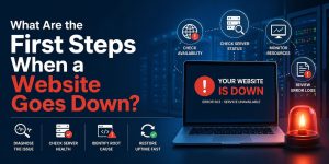 website downtime alert showing steps to diagnose server issues check resources and restore uptime quickly