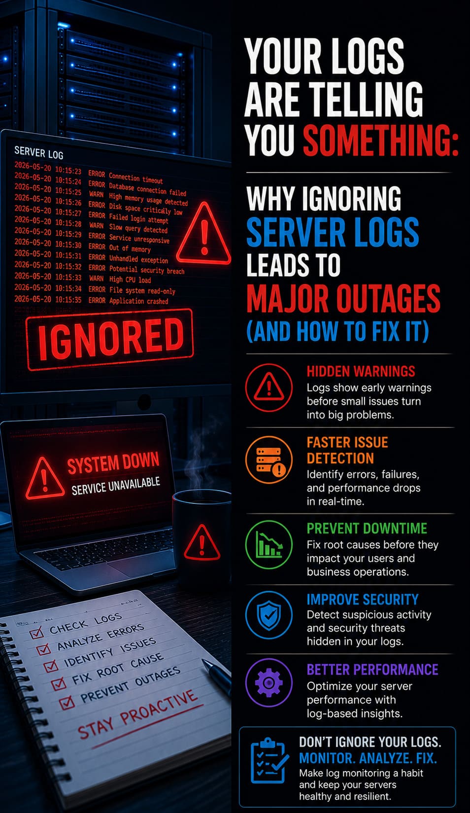 Your Logs Are Telling You Something: Why Ignoring Server Logs Leads to Major Outages (And How to Fix It)