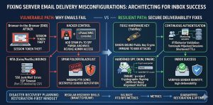 Discover why server misconfigurations cause email delivery failure. Learn to fix SPF, DKIM, and DMARC issues with expert email delivery troubleshooting
