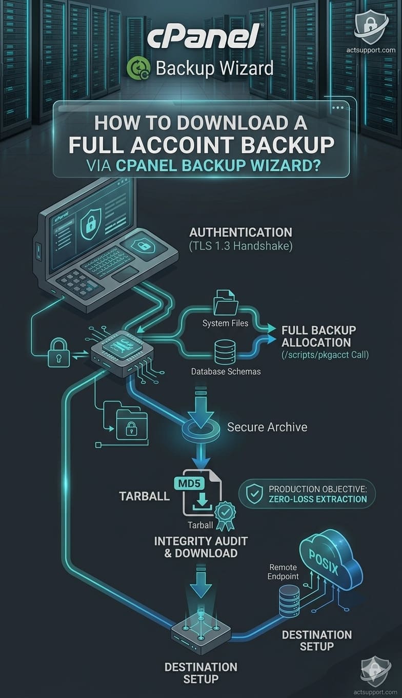 How to Download a Full Account Backup via cPanel Backup Wizard?