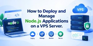 How to deploy and manage Node.js applications on a VPS server with monitoring, security, and server management.